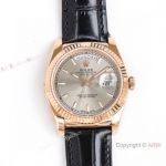 Swiss V3 Rolex Day Date 36 Gray Dial Rose Gold 118135 Replica watch